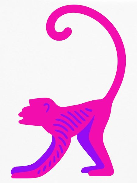 Neon Pink Monkey