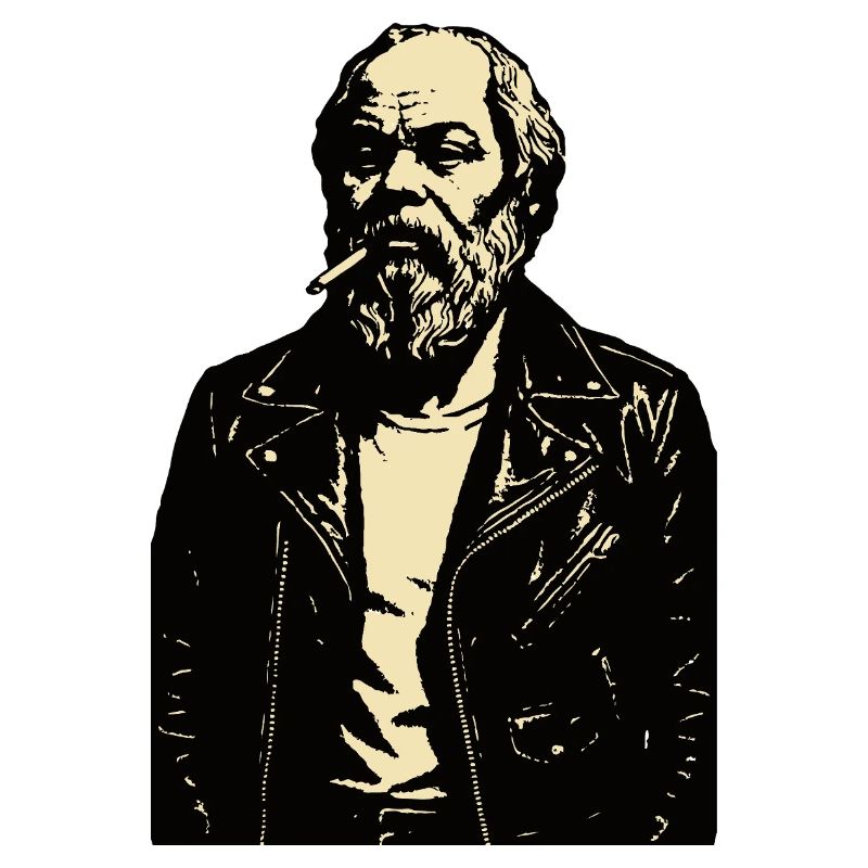 Socrates Ancient Greece Philosopher Noir Portrait