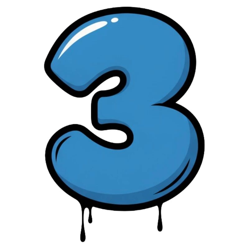 Three Drops Neon Blue