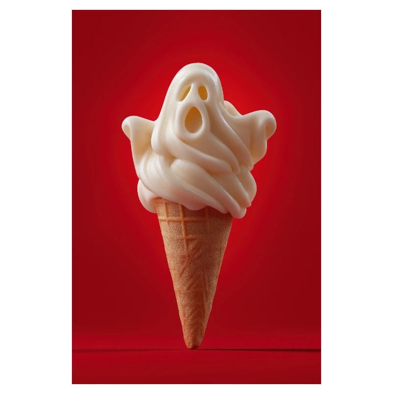 Spooky Ghost IceCream Cone