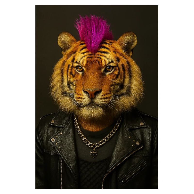 Tiger Punk Mohawk in Leather