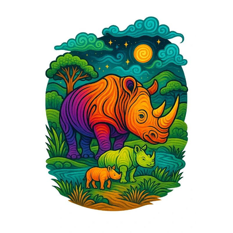 Regenbogen Rhino