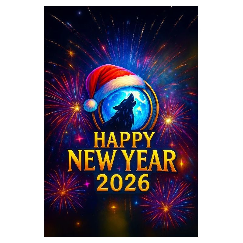 Winterwolf Neujahr 2026