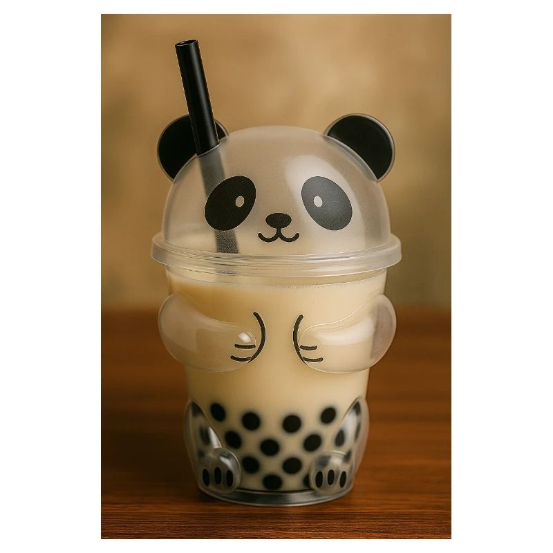 Panda Bubble Tea Cup Graphic