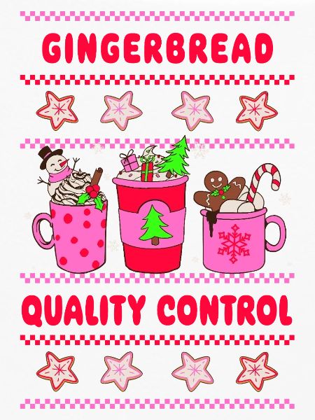 Gingerbread Quality Control - neon pink