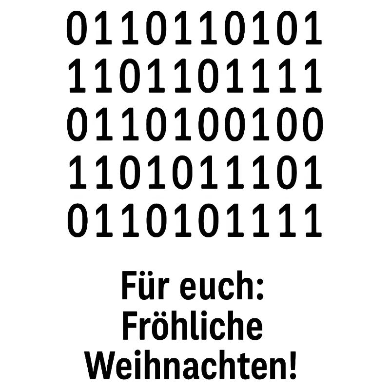 Weihnachtscode Binärmuster