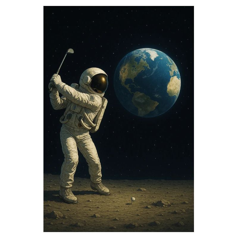 Astronaut Golf on Moon World