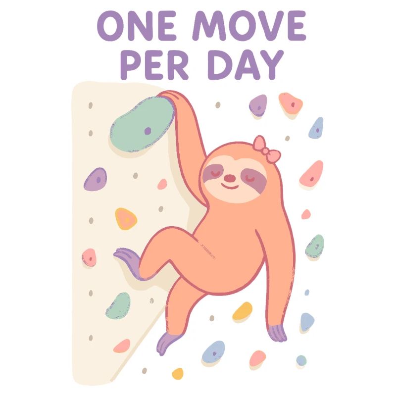 Faultier Bouldern: One Move Per Day Design