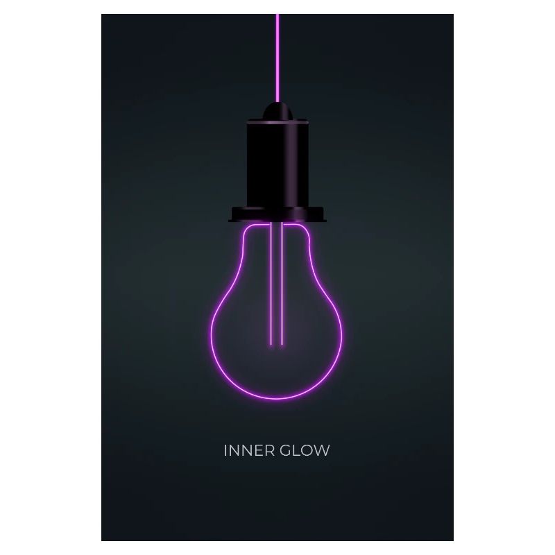 Inner Glow Neon Light Bulb Poster