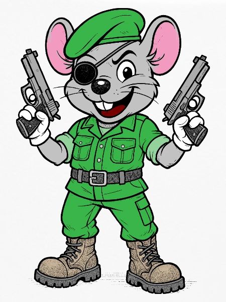 Bewaffneter Maus-Ranger