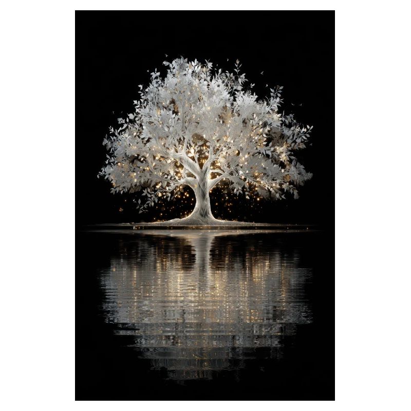 Luminous Silver Tree Glow