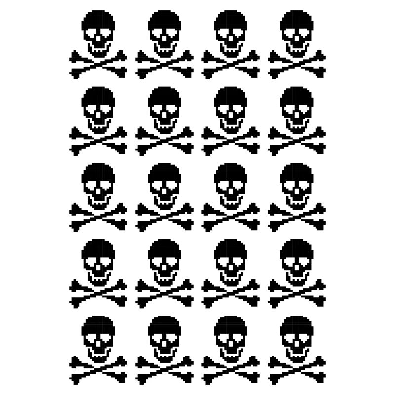 pixelated skulls pattern