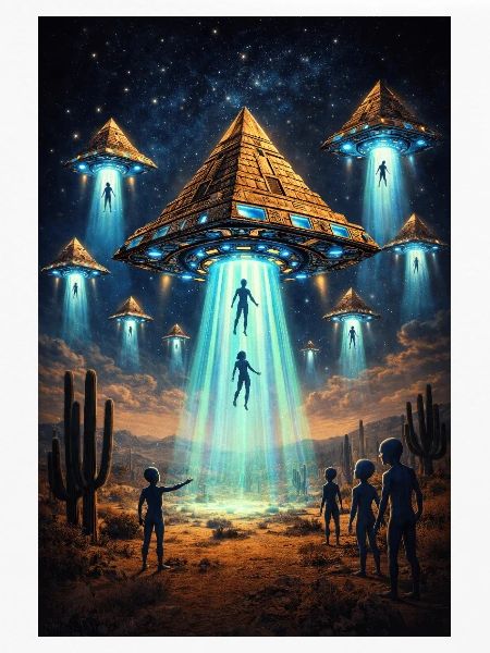 Alien UFO Pyramid Rocket