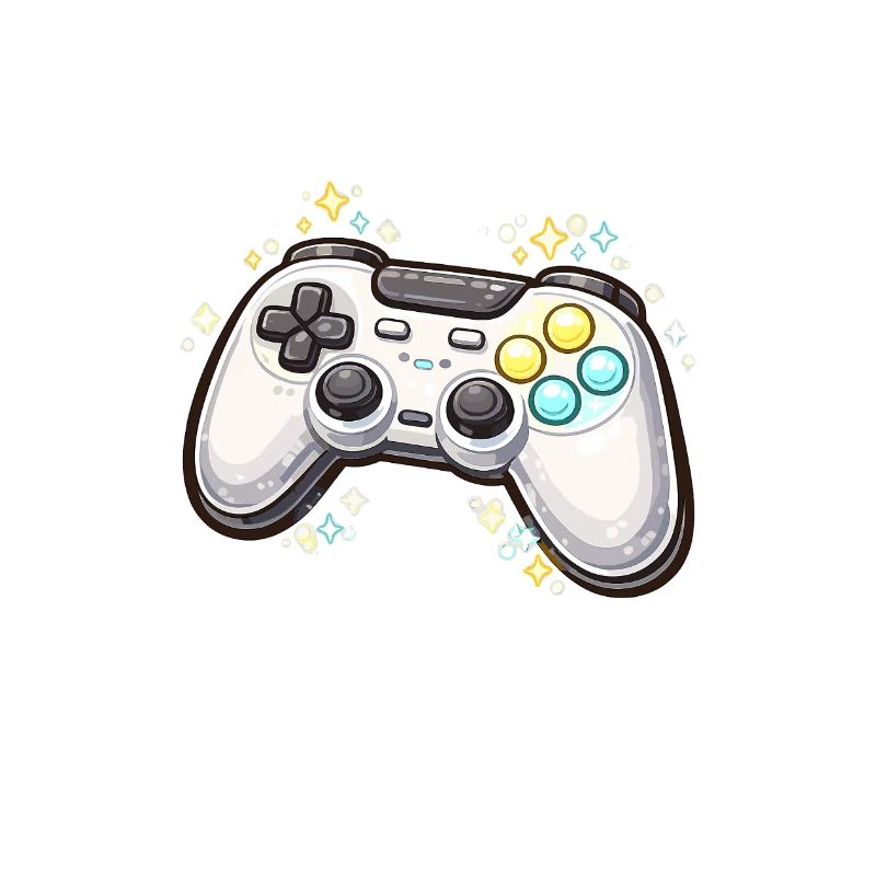 Glowing game controller with stardust