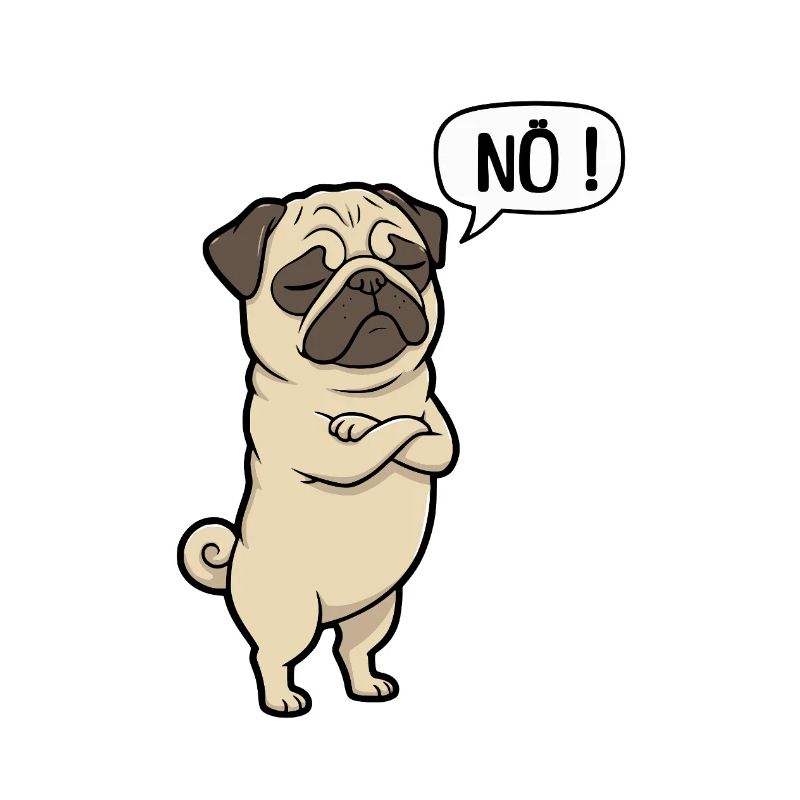 NÖ Pug Eigensinniger Mops-Charme