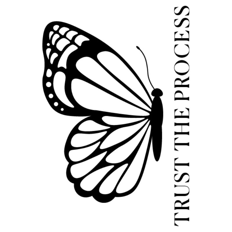 Trust the Process Butterfly Minimal Tee