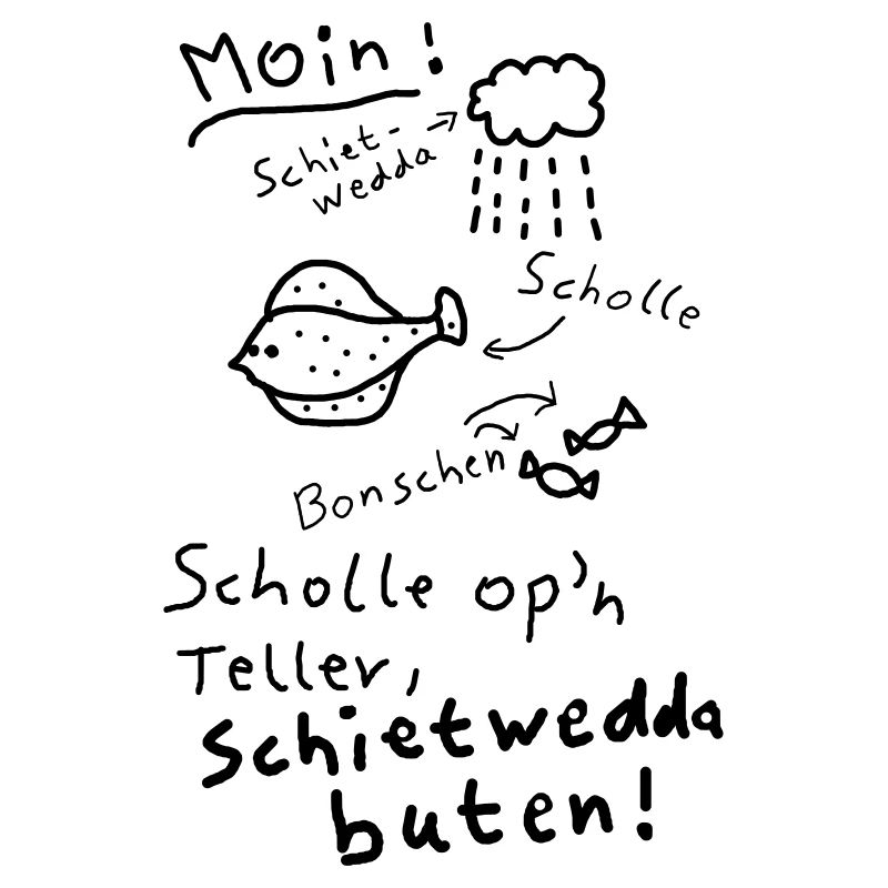 Typisch Norddeutsch Nordisch Platt Moin 