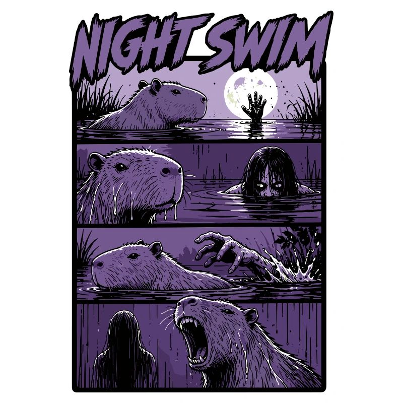 Dark Swamp Capybara Horror
