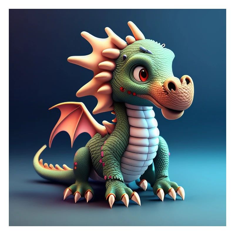mignon petit bébé dragon drôle