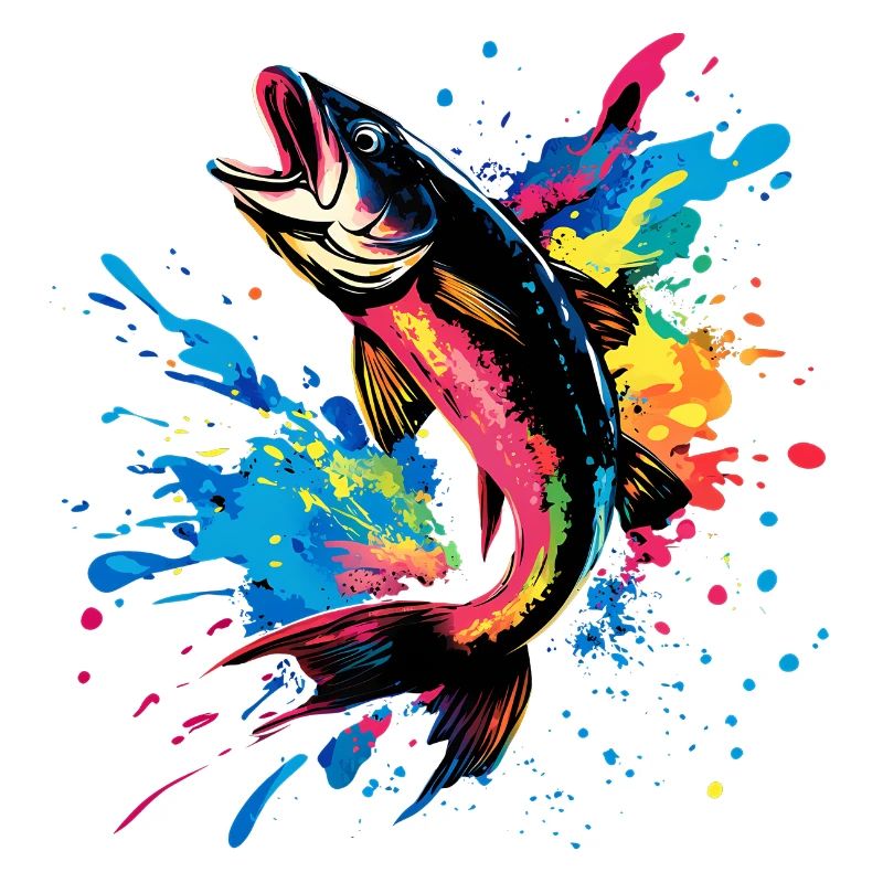 pêcheur pêcheur perche colorée poisson