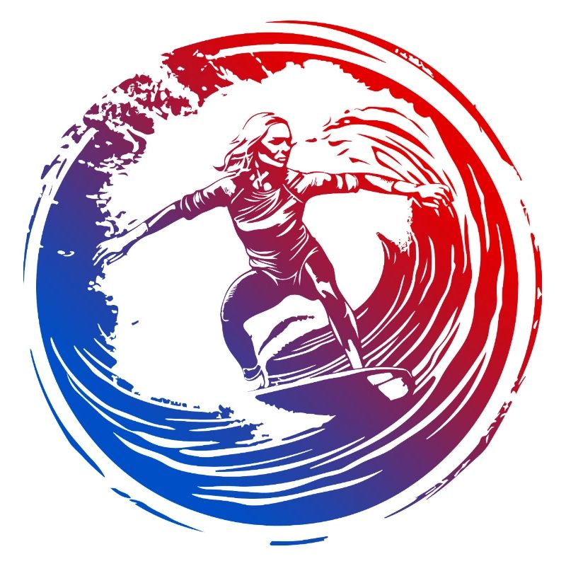 Surfer Silhouette Bunt