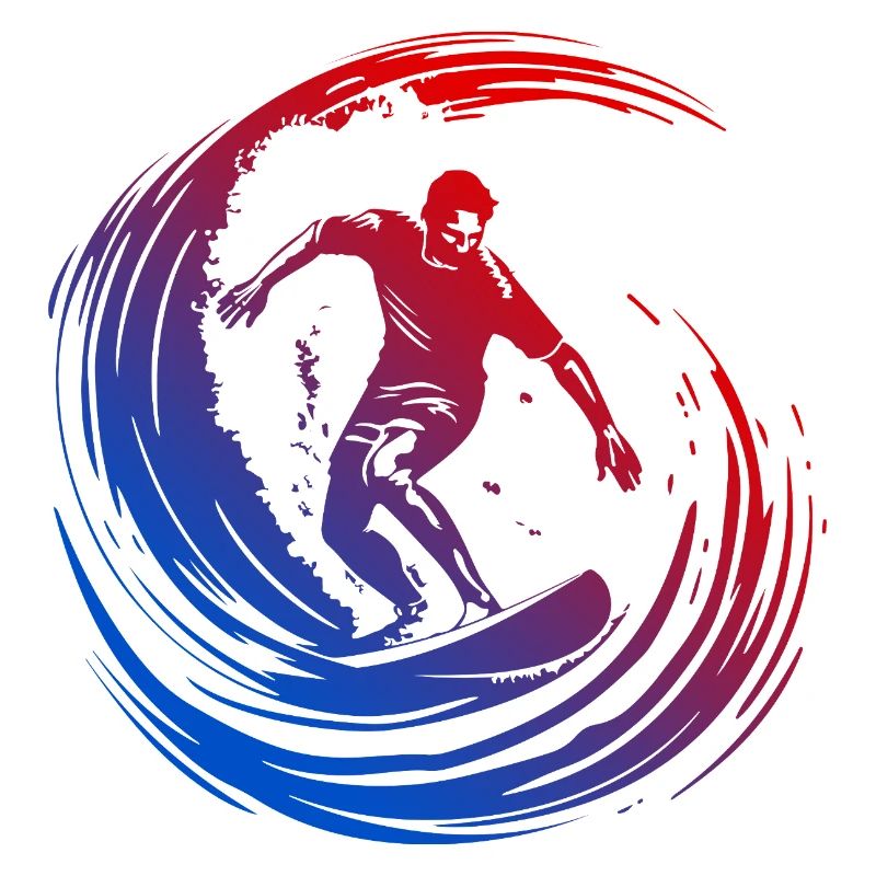 Surfer Silhouette Bunt