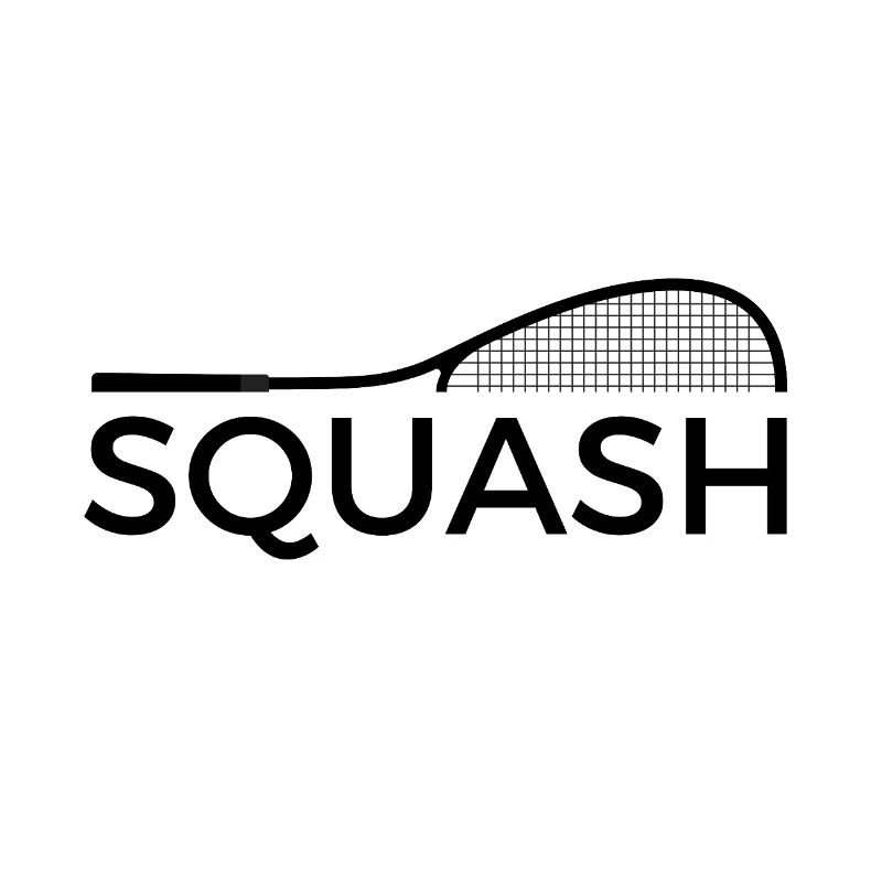 Conception de t-shirt de squash avec raquette