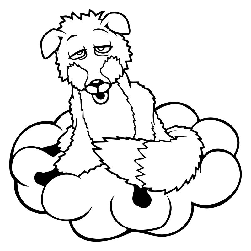 Fox On Cloud Tired Confused Dazed Crazy