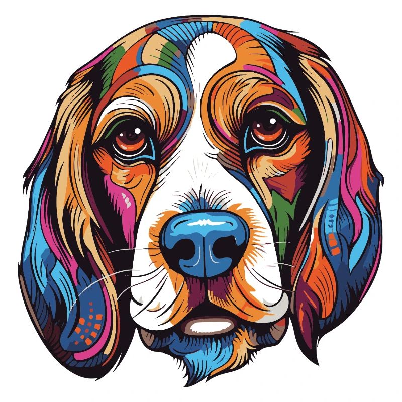 Portrait de chien beagle