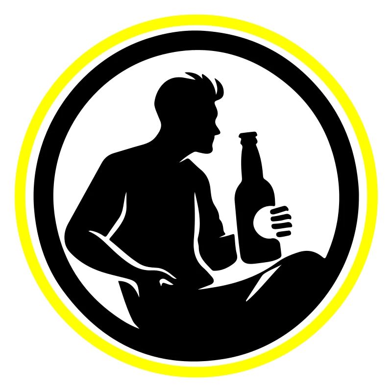 Flasche Bier Trinken Silhouette