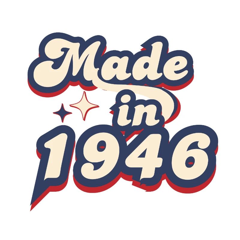 Hergestellt im 1946 Retro