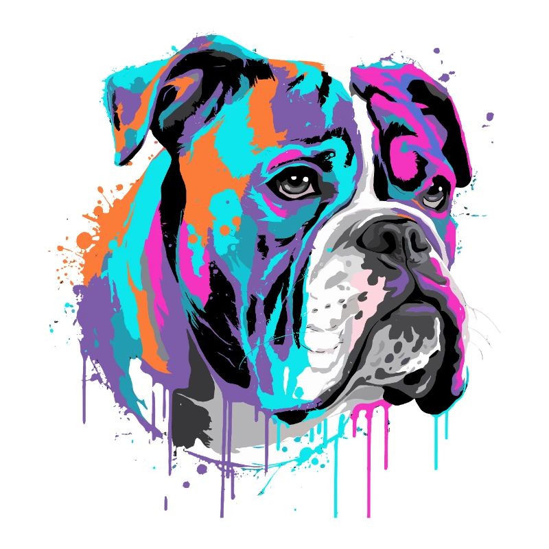 Splash Art Boxer Hundebesitzer Geschenk