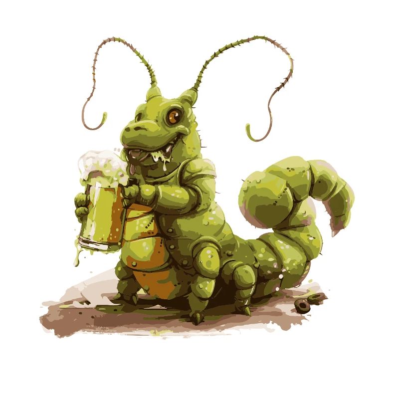 Worm Beer Funny
