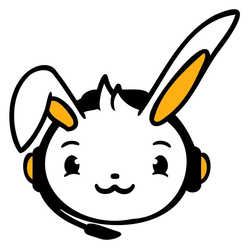 Hase spielt Konsole Headset Gamer Nerd Kopfhörer