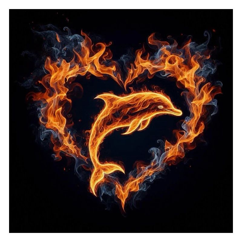 Dolphin Fire Heart