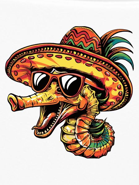 Seepferd Lustig Sombrero