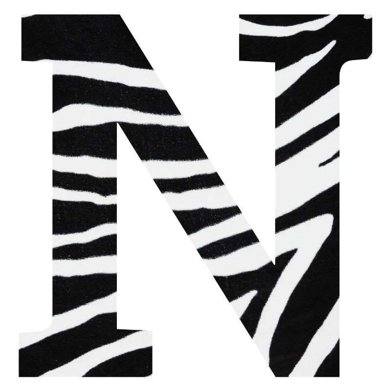 Letter n zebra