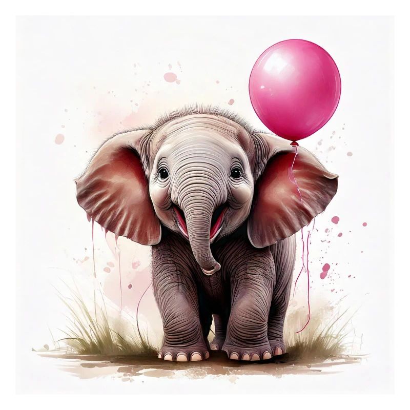 Elefant mit Luftballon