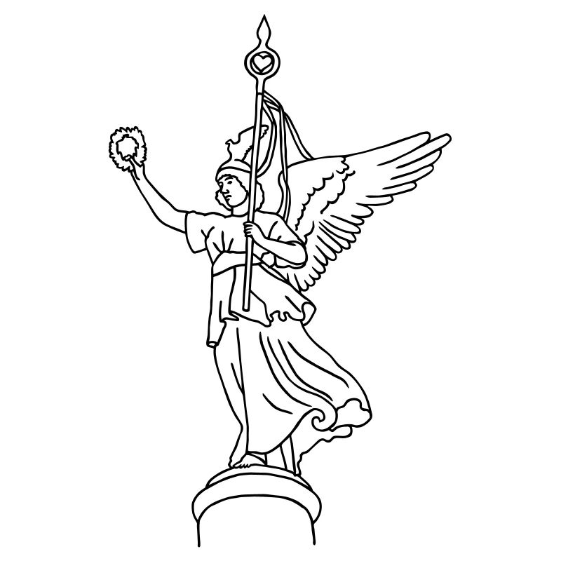 La statue dorée de Victoria