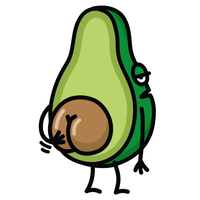 Funny avocado butt scratch ass gift idea