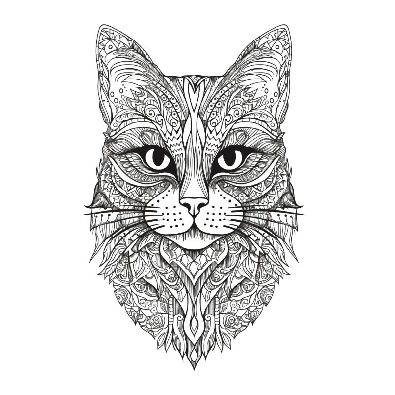 Cat Mandala Design