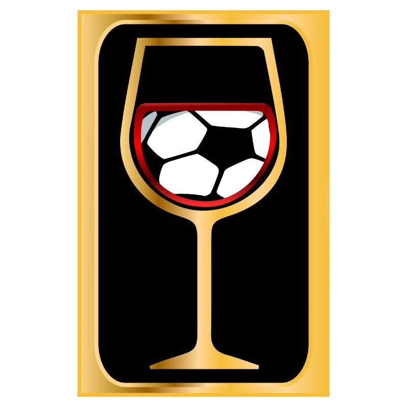 FUßBALL WEIN GLAS