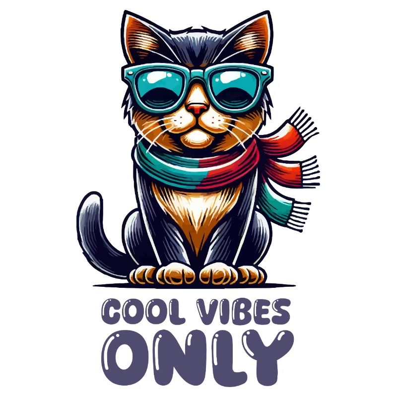 katze sonnenbrille comic cool