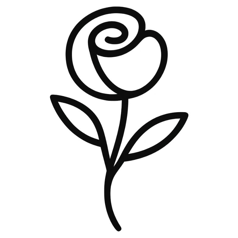 Schlichte Rose - Geschenkidee Muttertag