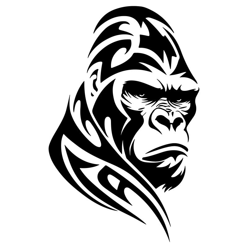 Gorille Silverback Tribal Tattoo