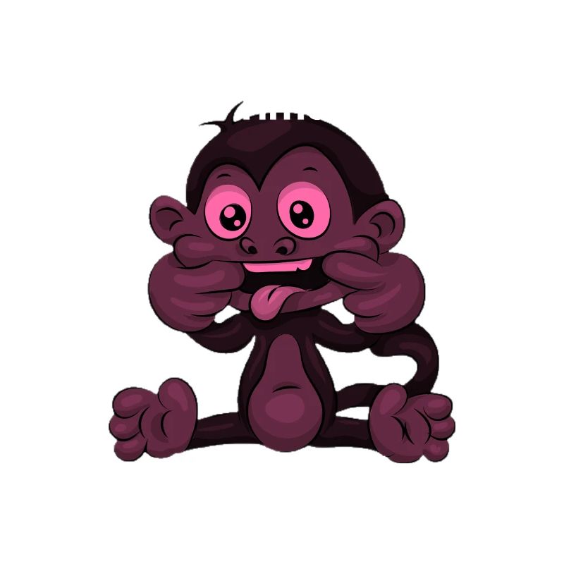 Dessin animé Singe Temps de jeu