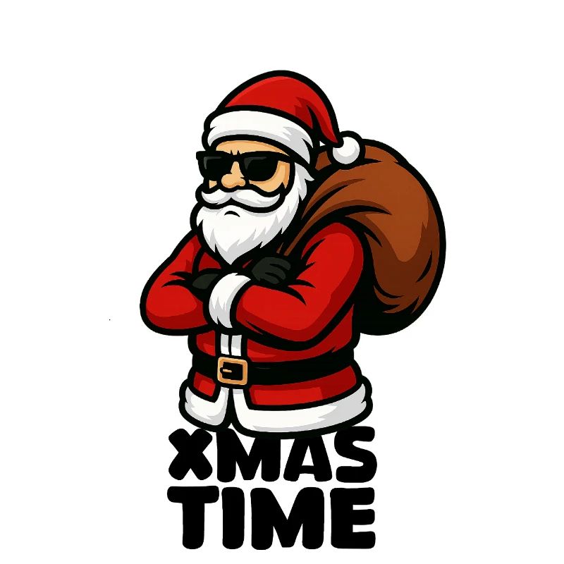 Cooler Santa mit Geschenksack