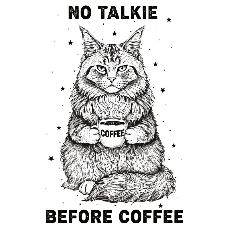Pas de conversation devant un chat amateur de café