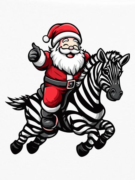 Zebra Weihnachtsmann