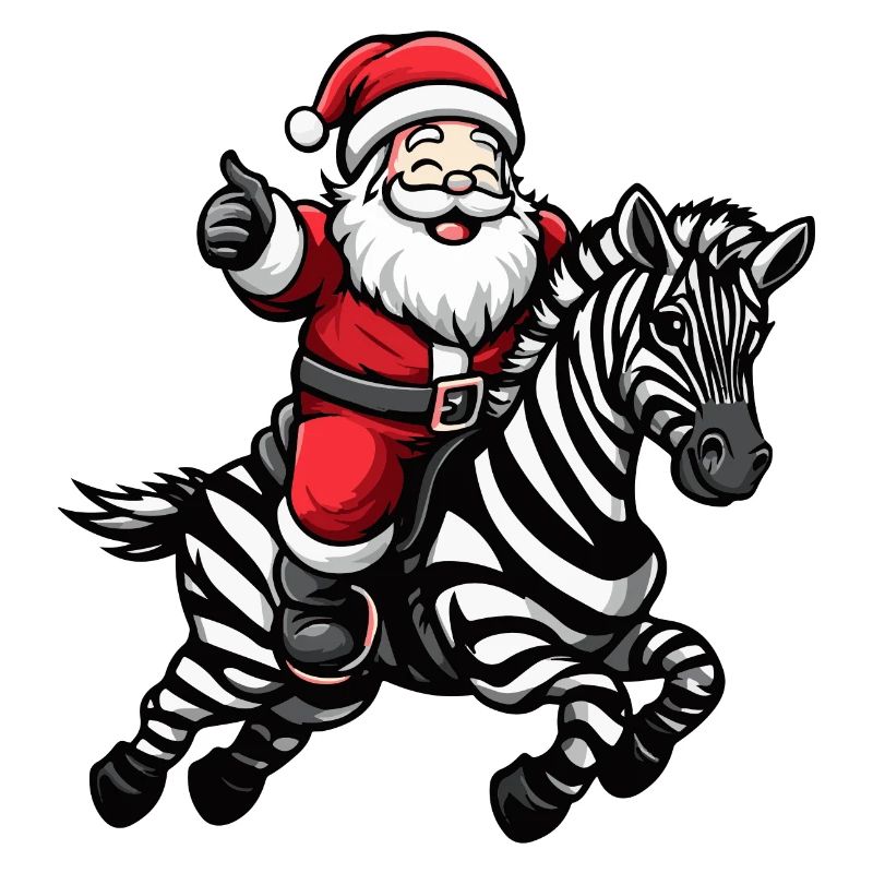 Zebra Weihnachtsmann